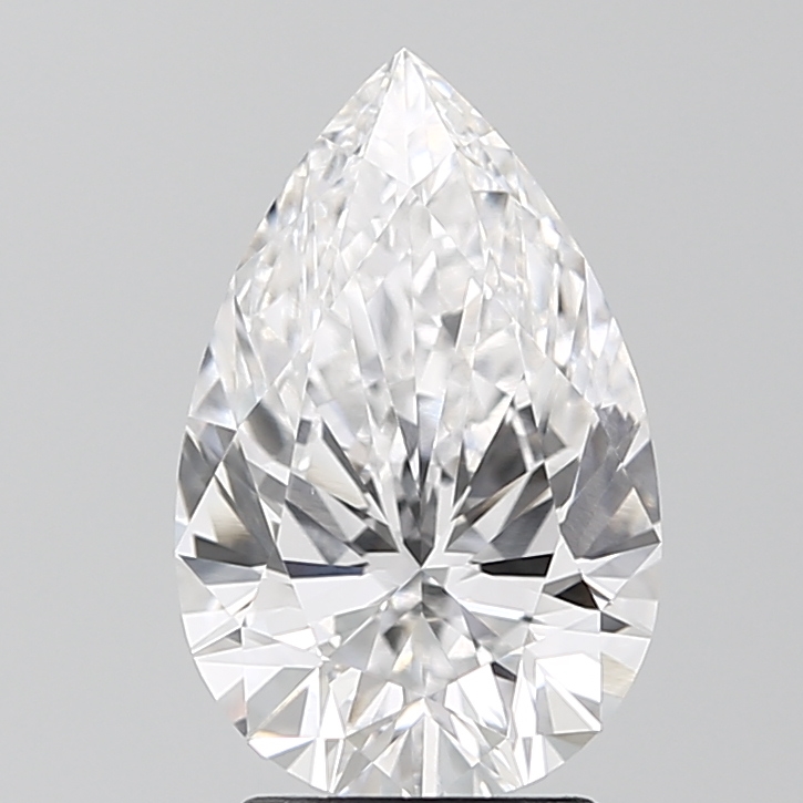 2.64 Ct PEAR BRILLIANT SHAPE E -  IF LAB GROWN DIAMOND - JS-SK-877