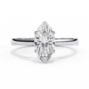 Marquise Solitaire Diamond Solid Gold Engagement Ring