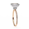 Radiant Hidden Halo 0.295 Carat Diamond Solid Gold Engagement Ring
