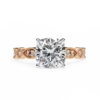 Cushion Unique 0.242 Carat Diamond Solid Gold Engagement Ring