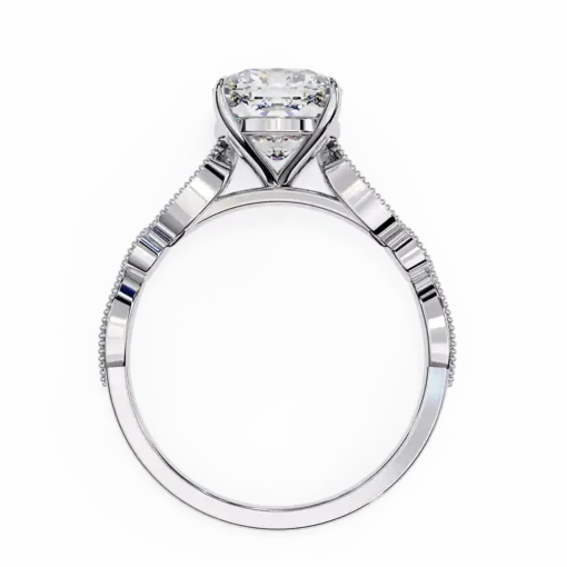 Cushion Unique 0.242 Carat Diamond Solid Gold Engagement Ring - Image 5