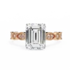 Emerald Unique 0.242 Carat Diamond Solid Gold Engagement Ring