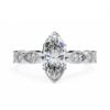 Marquise Unique 0.242 Carat Diamond Solid Gold Engagement Ring