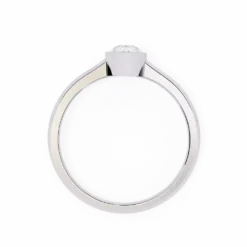 Pear Bezel Diamond Solid Gold Engagement Ring
