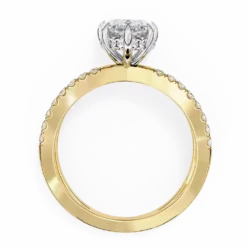 Marquise Hidden Halo 0.45 Carat Diamond Solid Gold Engagement Ring