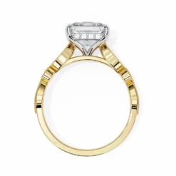 Princess Unique 0.322 Carat Diamond Solid Gold Engagement Ring