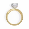 Princess Hidden Halo 0.4 Carat Diamond Solid Gold Engagement Ring