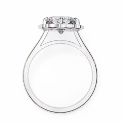 Cushion Unique 0.16 Carat Diamond Solid Gold Engagement Ring