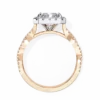Radiant Unique 0.42 Carat Diamond Solid Gold Engagement Ring