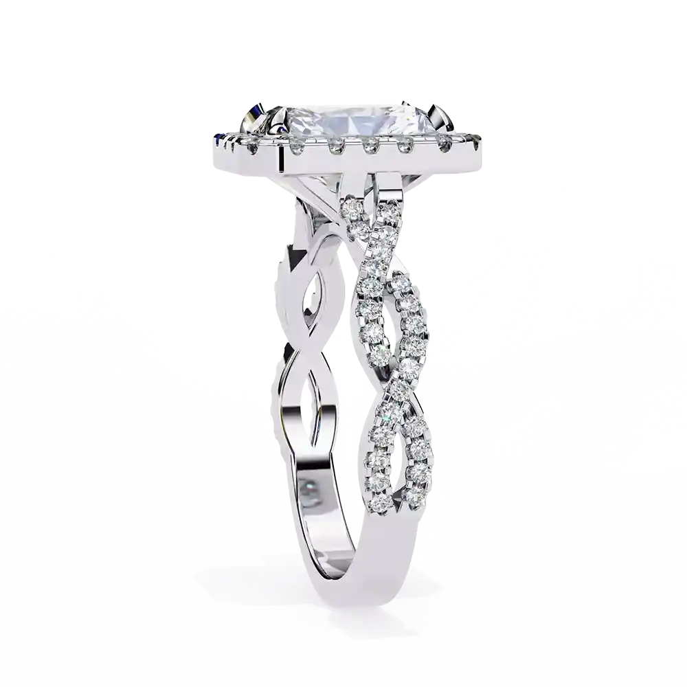 Radiant Unique 0.42 Carat Diamond Solid Gold Engagement Ring - Image 6