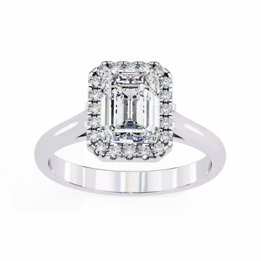 Radiant Halo 0.281 Carat Diamond Solid Gold Engagement Ring - Image 10