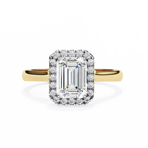 Radiant Halo 0.281 Carat Diamond Solid Gold Engagement Ring