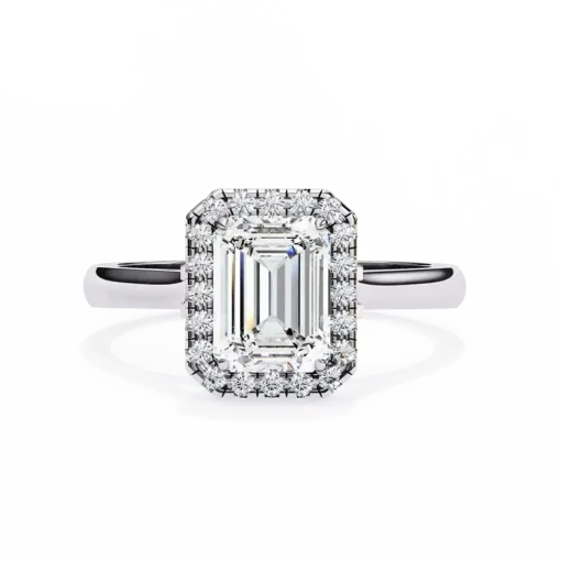 Radiant Halo 0.281 Carat Diamond Solid Gold Engagement Ring - Image 3