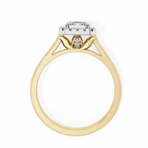 Radiant Halo 0.281 Carat Diamond Solid Gold Engagement Ring - Image 5