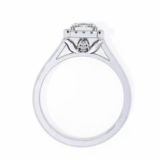 Radiant Halo 0.281 Carat Diamond Solid Gold Engagement Ring - Image 6