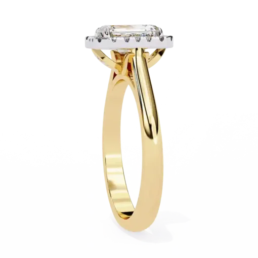 Radiant Halo 0.281 Carat Diamond Solid Gold Engagement Ring - Image 8