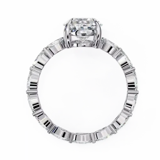 Oval Unique 0.77 Carat Diamond Solid Gold Engagement Ring - Image 7
