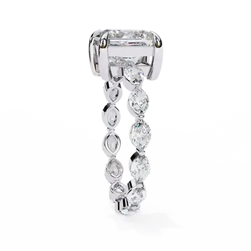 Princess Unique 0.85 Carat Diamond Solid Gold Engagement Ring - Image 10
