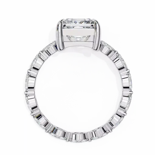 Princess Unique 0.85 Carat Diamond Solid Gold Engagement Ring - Image 5