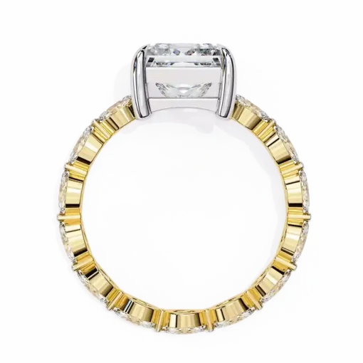 Princess Unique 0.85 Carat Diamond Solid Gold Engagement Ring - Image 7