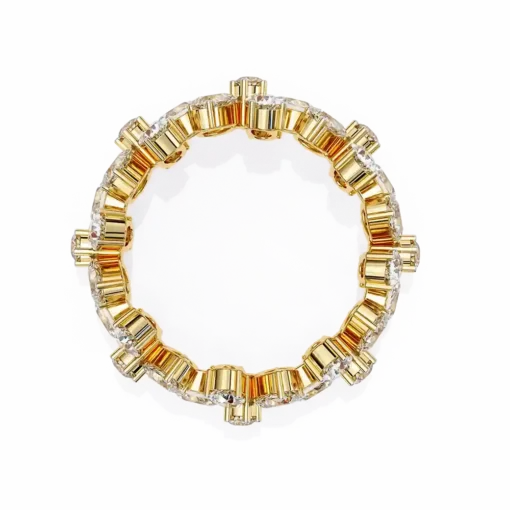 Diamond Bands 4.17 Carat Diamond Solid Gold Engagement Ring - Image 4