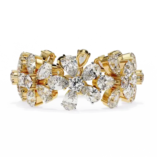 Diamond Bands 4.17 Carat Diamond Solid Gold Engagement Ring - Image 5