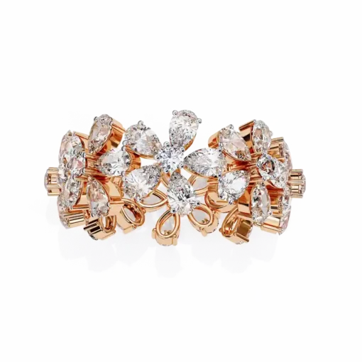 Diamond Bands 4.17 Carat Diamond Solid Gold Engagement Ring - Image 8