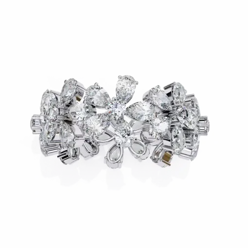 Diamond Bands 4.17 Carat Diamond Solid Gold Engagement Ring - Image 9