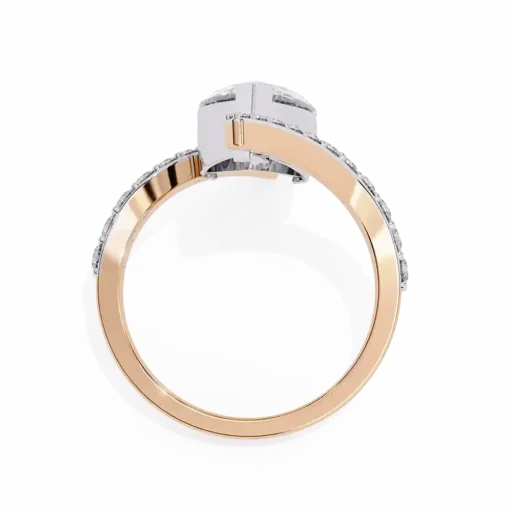Pear Unique 0.437 Carat Diamond Solid Gold Engagement Ring - Image 6
