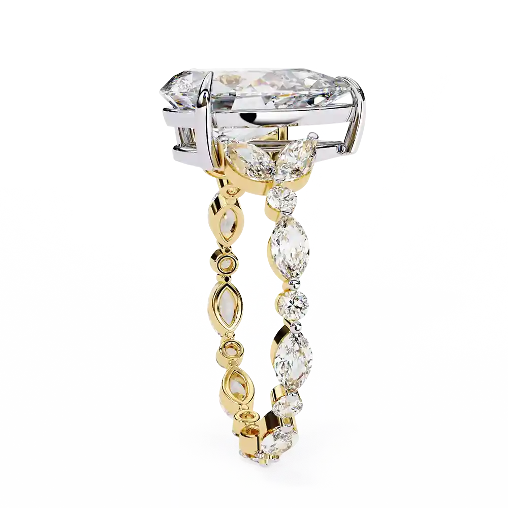 Pear Unique 0.95 Carat Diamond Solid Gold Engagement Ring - Image 10