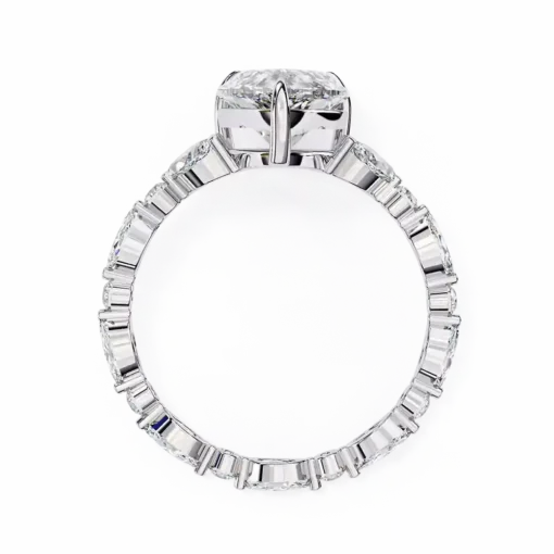 Pear Unique 0.95 Carat Diamond Solid Gold Engagement Ring - Image 6