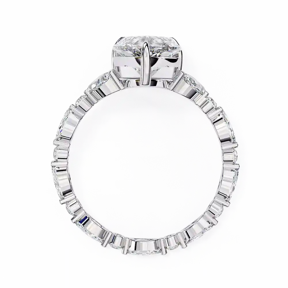 Pear Unique 0.95 Carat Diamond Solid Gold Engagement Ring - Image 6