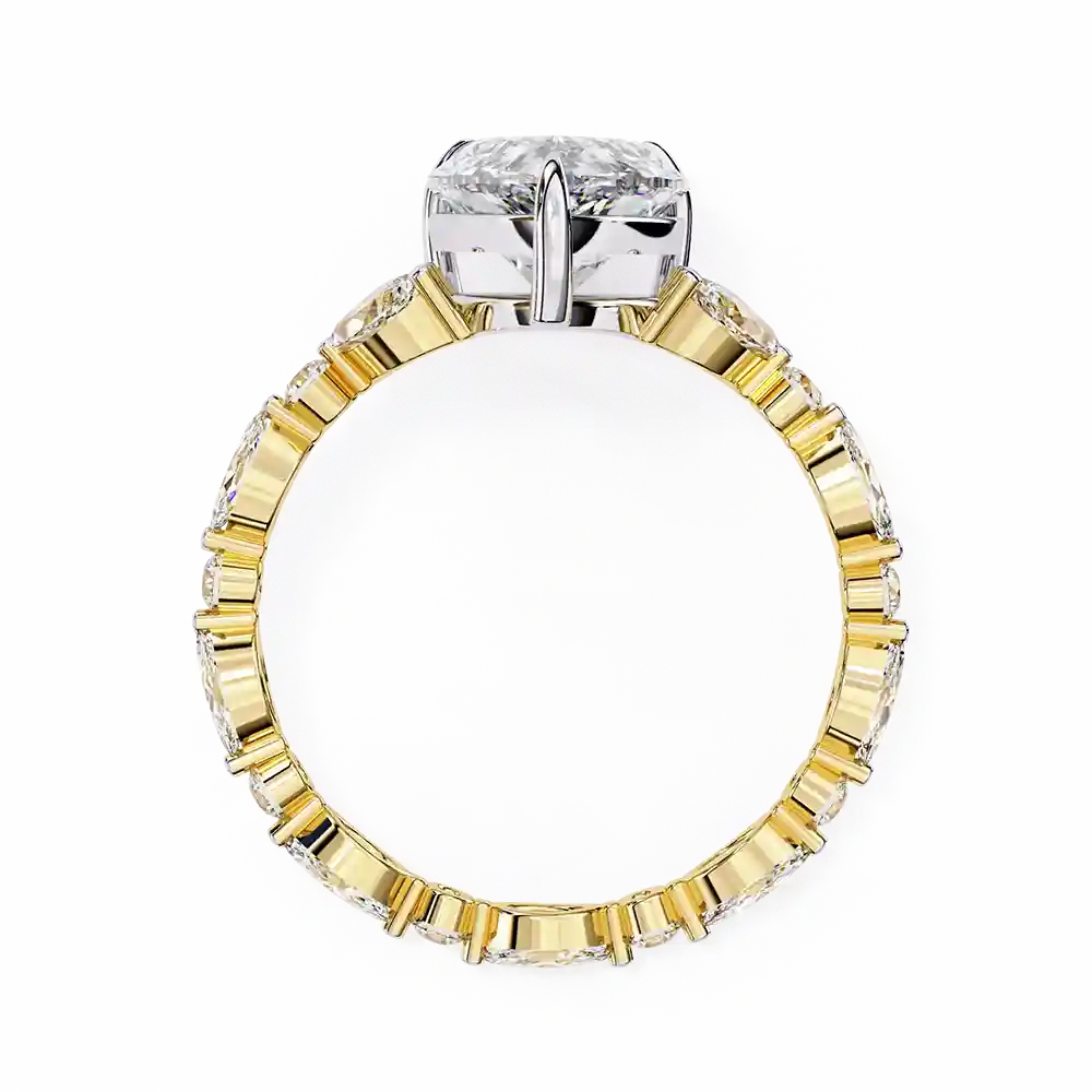 Pear Unique 0.95 Carat Diamond Solid Gold Engagement Ring - Image 7