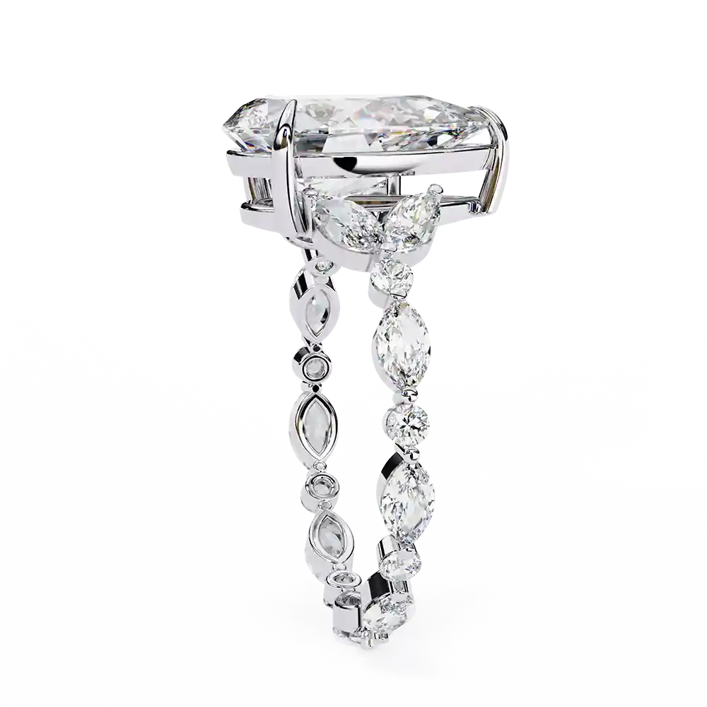 Pear Unique 0.95 Carat Diamond Solid Gold Engagement Ring - Image 9