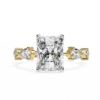Radiant Unique 0.92 Carat Diamond Solid Gold Engagement Ring