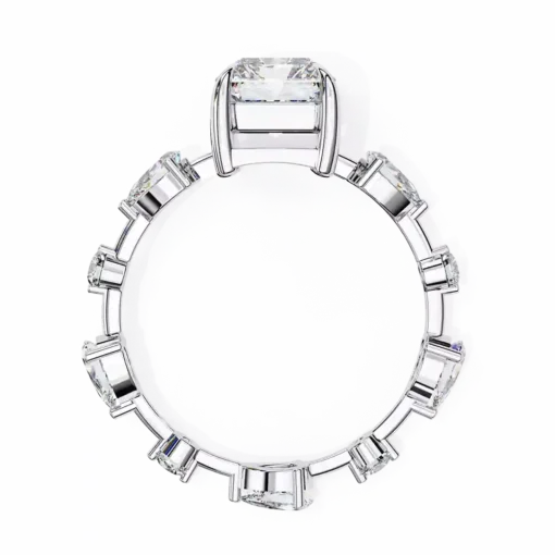 Radiant Unique 0.92 Carat Diamond Solid Gold Engagement Ring - Image 5