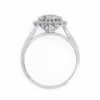 Round Halo 0.784 Carat Diamond Solid Gold Engagement Ring