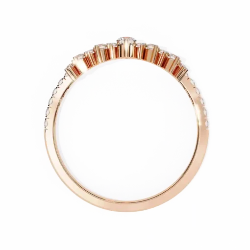 Diamond Bands 0.405 Carat Diamond Solid Gold Engagement Ring - Image 4