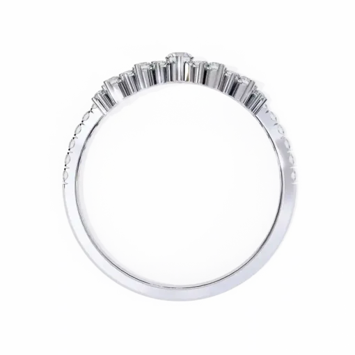 Diamond Bands 0.405 Carat Diamond Solid Gold Engagement Ring - Image 5