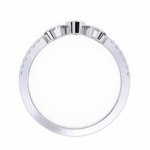 Bezel 0.3 Carat Diamond Solid Gold Engagement Ring - Image 8