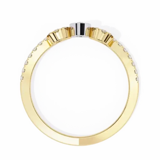 Bezel 0.3 Carat Diamond Solid Gold Engagement Ring - Image 9