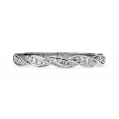 Diamond Bands 0.34 Carat Diamond Solid Gold Engagement Ring