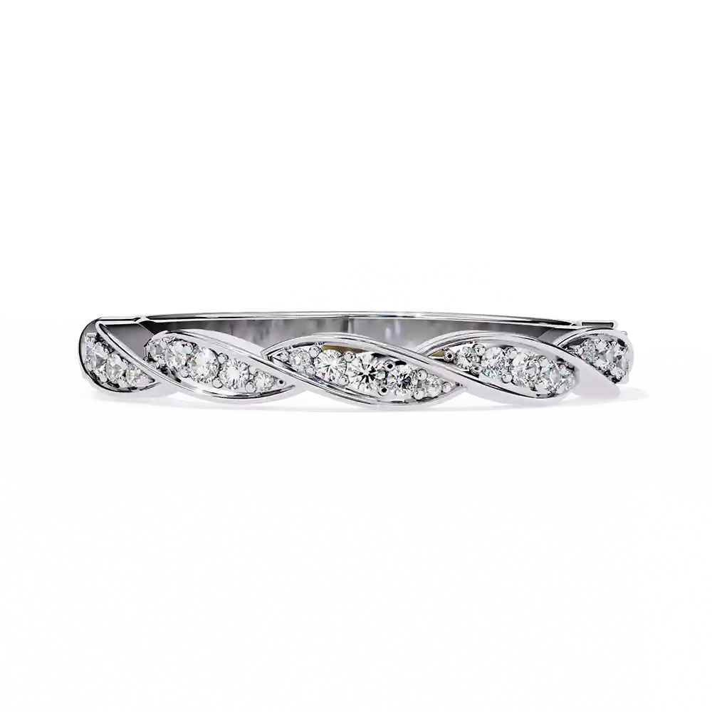 Diamond Bands 0.34 Carat Diamond Solid Gold Engagement Ring