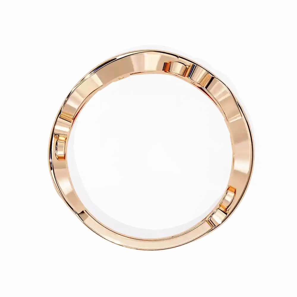 Diamond Bands 0.06 Carat Diamond Solid Gold Engagement Ring - Image 8