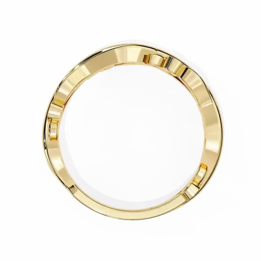 Diamond Bands 0.06 Carat Diamond Solid Gold Engagement Ring - Image 9