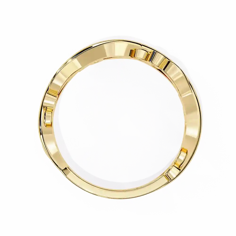 Diamond Bands 0.06 Carat Diamond Solid Gold Engagement Ring - Image 9