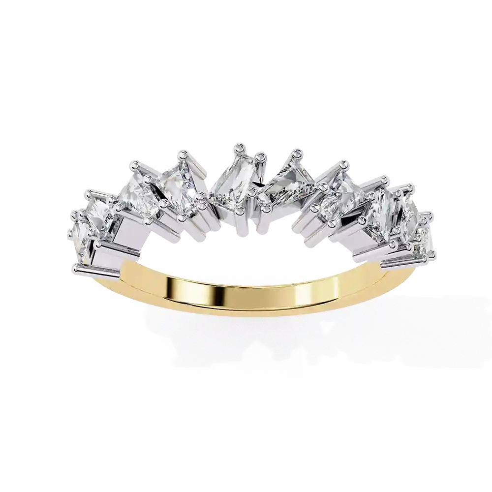 Diamond Bands 0.56 Carat Diamond Solid Gold Engagement Ring - Image 2