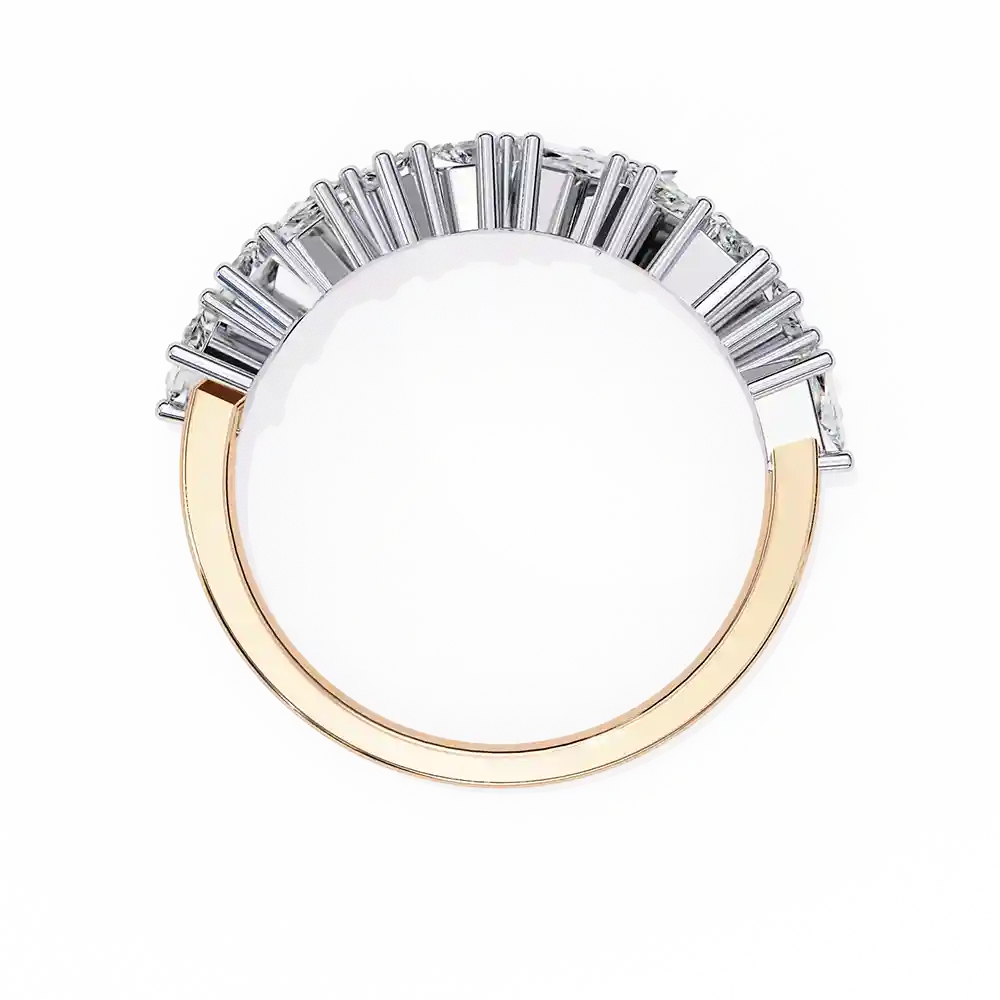Diamond Bands 0.56 Carat Diamond Solid Gold Engagement Ring - Image 10
