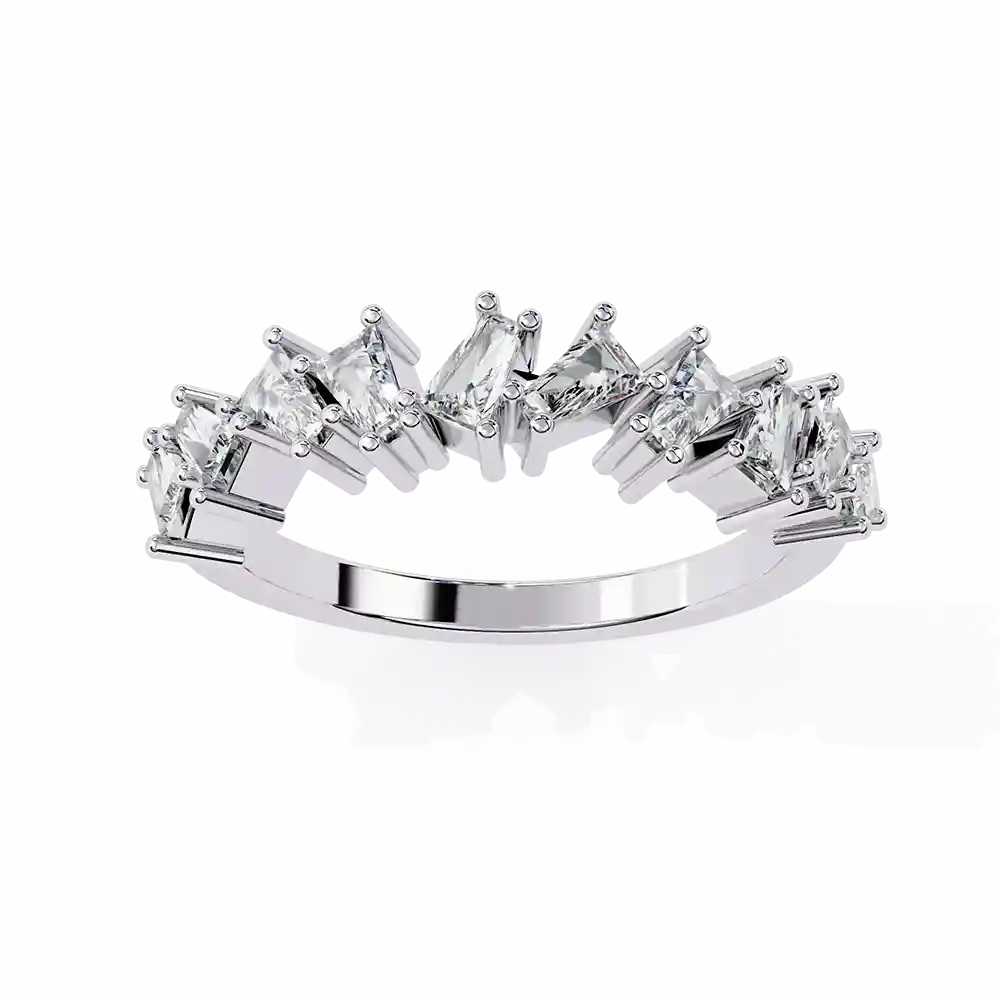 Diamond Bands 0.56 Carat Diamond Solid Gold Engagement Ring