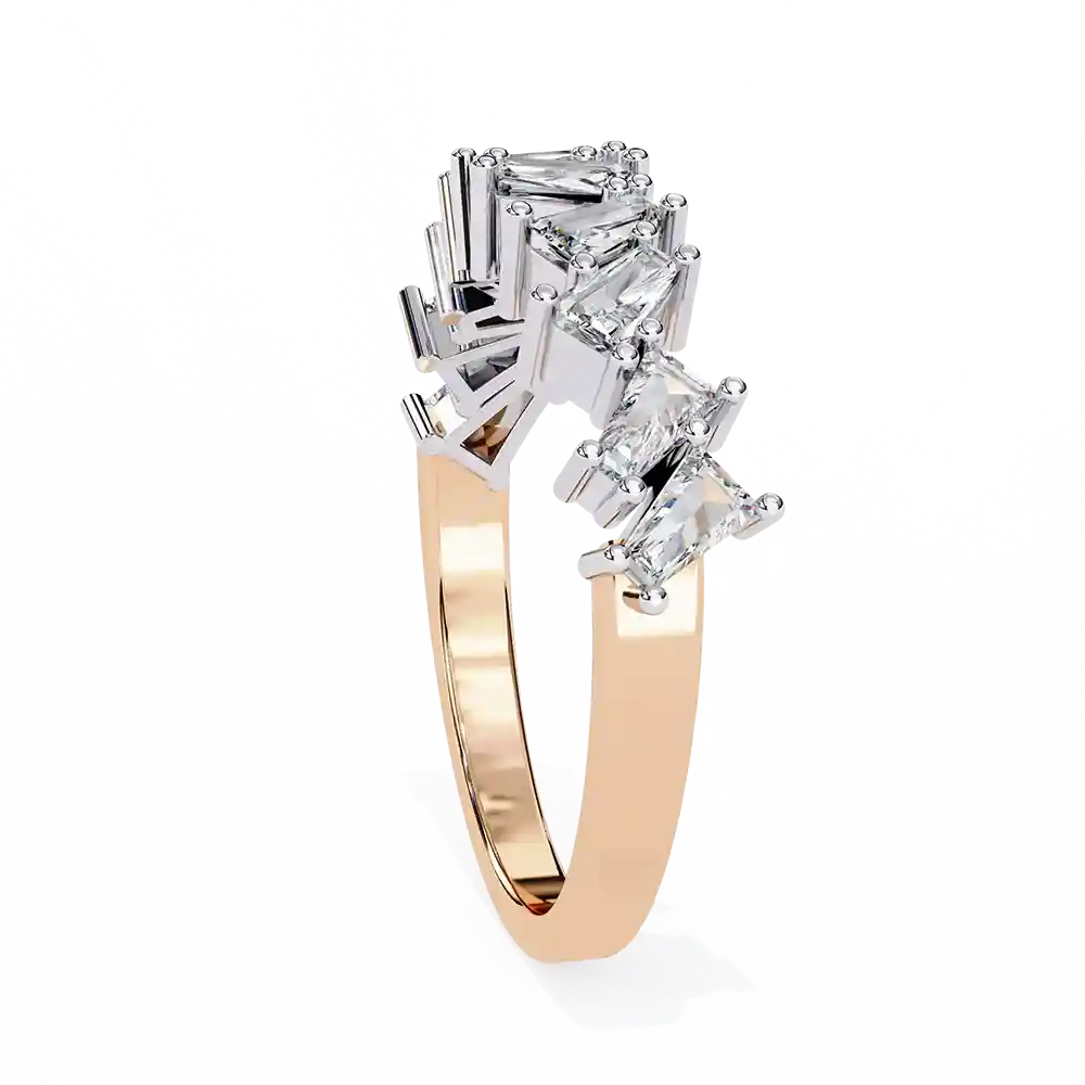 Diamond Bands 0.56 Carat Diamond Solid Gold Engagement Ring - Image 4